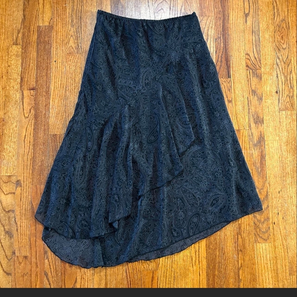 Elegant Black Paisley Women's Skirt